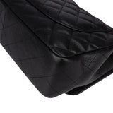 Chanel Quilted Caviar Leather Palladium Jumbo Single Flap Crossbody Bag
