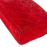 Chanel Quilted Suede Leather CC Camera Crossbody Bag