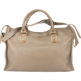 Balenciaga Taupe Leather City Handbag