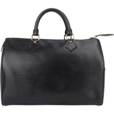 Louis Vuitton Noir Epi Leather Speedy 35 Handbag