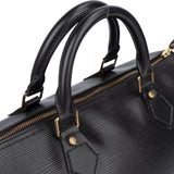 Louis Vuitton Noir Epi Leather Speedy 35 Handbag