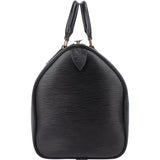 Louis Vuitton Noir Epi Leather Speedy 35 Handbag