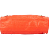 Balenciaga Fire Leather City Handbag