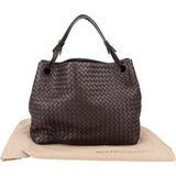 Bottega Veneta Brown Intrecciato Leather Garda Handbag