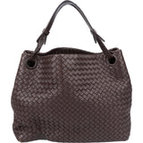 Bottega Veneta Brown Intrecciato Leather Garda Handbag