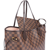 Louis Vuitton Damier Ebene Monogram Neverfull MM Shopper Bag