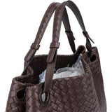 Bottega Veneta Brown Intrecciato Leather Garda Handbag