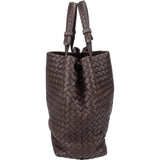 Bottega Veneta Brown Intrecciato Leather Garda Handbag