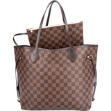 Louis Vuitton Damier Ebene Monogram Neverfull MM Shopper Bag