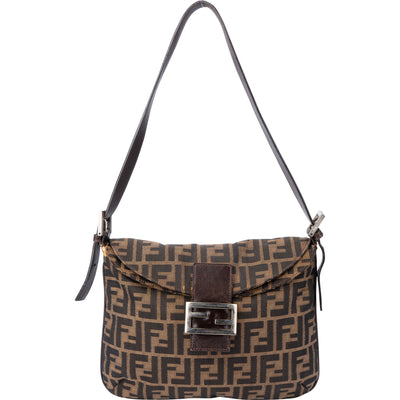 Fendi FF Monogram Baguette Shoulder Bag - vintageandkickz