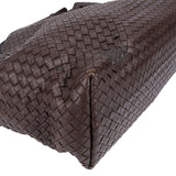 Bottega Veneta Brown Intrecciato Leather Garda Handbag
