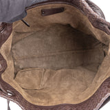 Bottega Veneta Brown Intrecciato Leather Garda Handbag