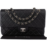 Chanel Quilted Lambskin Medium Double Flap Crossbody Bag