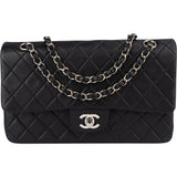Chanel Quilted Lambskin Medium Double Flap Crossbody Bag
