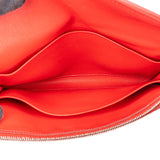 Hermès Rouge Leather Jige Clutch