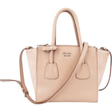 Prada Bicolor Suede Twin Zip Handbag