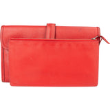 Hermès Rouge Leather Jige Clutch