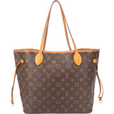 Louis Vuitton Canvas Monogram Neverfull MM Shopper Handbag