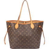 Louis Vuitton Canvas Monogram Neverfull MM Shopper Handbag