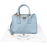 Prada Blue Saffiano Leather Mini Galleria Handbag