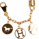 Hermès Gold Tone Breloque Olga Keychain