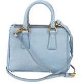 Prada Blue Saffiano Leather Mini Galleria Handbag