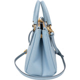 Prada Blue Saffiano Leather Mini Galleria Handbag