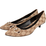 Gucci GG Monogram Horsebit Pumps (36,5)