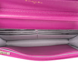 Chanel Pink Quilted Caviar Leather Wallet On Chain Crossbody Bag