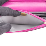 Chanel Pink Quilted Caviar Leather Wallet On Chain Crossbody Bag