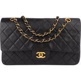 Chanel Quilted Lambskin 24K Gold Medium Double Flap Crossbody Bag