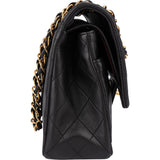 Chanel Quilted Lambskin 24K Gold Medium Double Flap Crossbody Bag