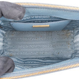 Prada Blue Saffiano Leather Mini Galleria Handbag
