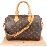 Louis Vuitton Canvas Monogram Speedy 25 Bandouliere Handbag