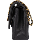 Chanel Quilted Lambskin 24K Gold Medium Double Flap Crossbody Bag