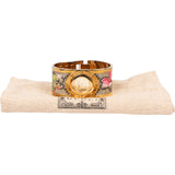 Gucci Gold Tone Floral 112 Women Watch