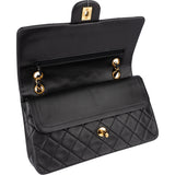 Chanel Quilted Lambskin 24K Gold Medium Double Flap Crossbody Bag