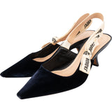 Christian Dior Blue Suede Slingback Pumps (36)