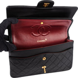 Chanel Quilted Lambskin 24K Gold Medium Double Flap Crossbody Bag