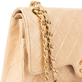 Chanel Quilted Lambskin 24K Gold Medium Double Flap Shoulder Bag