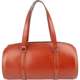 Louis Vuitton Cognac Epi Leather Soufflot Set Handbag