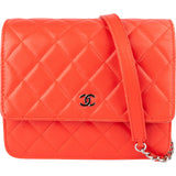 Chanel Quilted Lambskin Single Flap Crossbody Bag