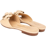 Chanel Beige Leather Camelia Sandals (35)
