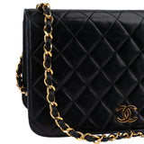 Chanel Quilted Lambskin 24K Gold Single Flap Shoulder Bag
