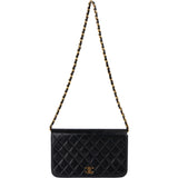 Chanel Quilted Lambskin 24K Gold Single Flap Shoulder Bag