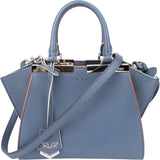 Fendi Blue Leather 3Jours Handbag