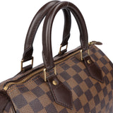 Louis Vuitton Damier Ebene Monogram Speedy 25 Handbag