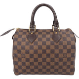 Louis Vuitton Damier Ebene Monogram Speedy 25 Handbag