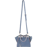 Fendi Blue Leather 3Jours Handbag