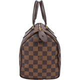 Louis Vuitton Damier Ebene Monogram Speedy 25 Handbag